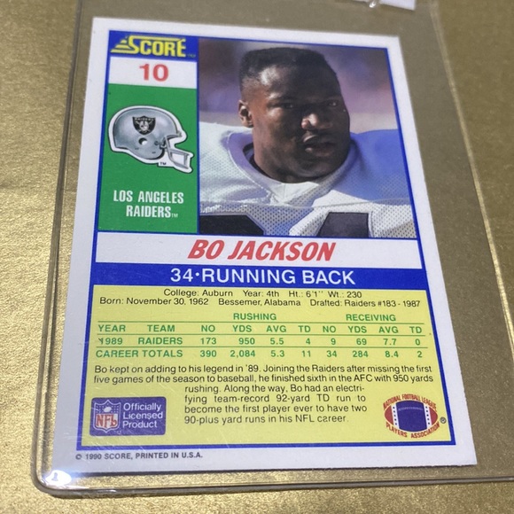 Bo Jackson, 90’s Los Angeles Raiders Vintage Trading Cards - Picture 6 of 6